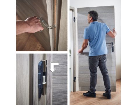 Zestaw do montażu skrzydła drzwiowego, 3-częściowy, wolfcraft - 6