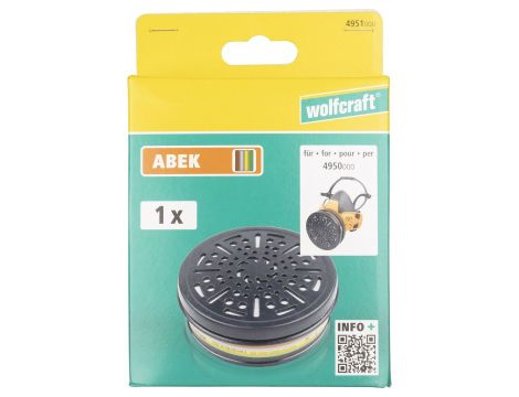 Filtr zapasowy Wolfcraft - ABEK do 4950000 - 3