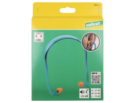 Stopery do uszu na pałąku Wolfcraft - 24 db - 3