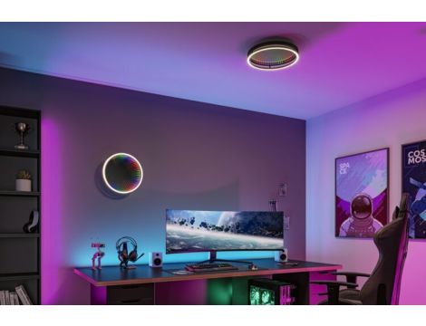 Plafoniera SPACEGLOW ONE LED 3D DIM RGB rainbow 38W 3900lm 3000-6500K pilot  230V czarny matowy / metal - 14