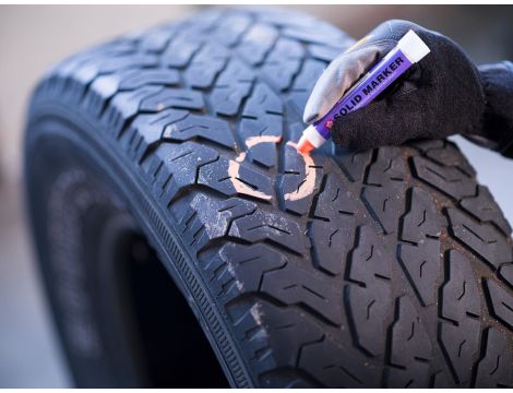 Marker Solid pomarańczowy FLUO do wysokoch temperatur, Sakura - 5