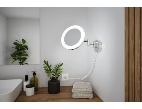 Lusterko kosmetyczne MASUA LED 4W 2700/4000/6500K + wyłącznik IP44 230V czarny matowy / metal - 8