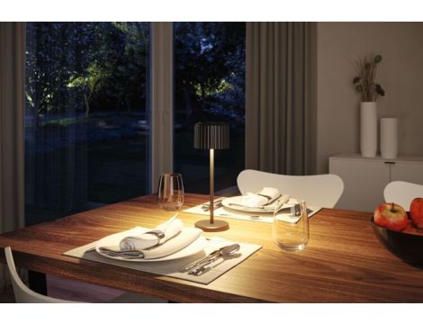 Lampka stołowa solarna ELSE LED DIM USB-C 3.7W 250lm 2700K IP44 czarny / aluminium - 11