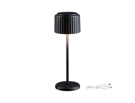 Lampka stołowa solarna ELSE LED DIM USB-C 3.7W 250lm 2700K IP44 czarny / aluminium - 6