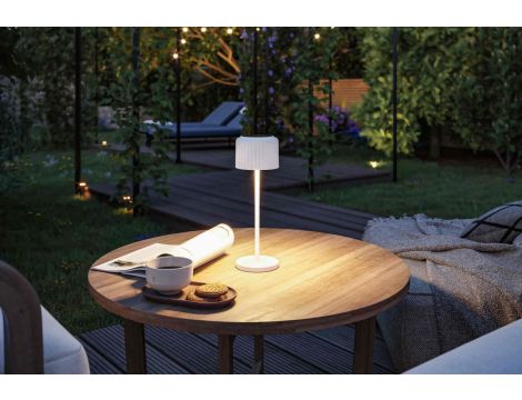 Lampka stołowa solarna ELSE LED DIM USB-C 3.7W 250lm 2700K IP44 biały / aluminium - 9