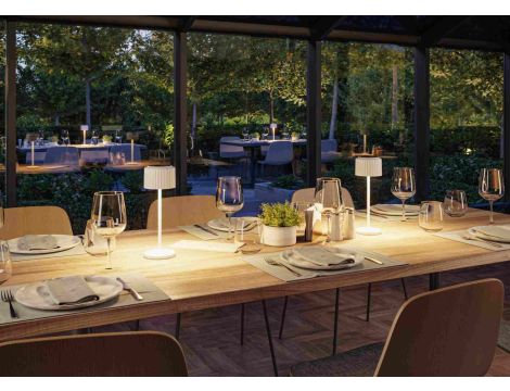 Lampka stołowa solarna ELSE LED DIM USB-C 3.7W 250lm 2700K IP44 biały / aluminium - 12