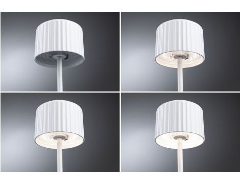 Lampka stołowa solarna ELSE LED DIM USB-C 3.7W 250lm 2700K IP44 biały / aluminium - 5