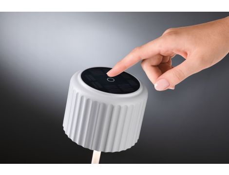 Lampka stołowa solarna ELSE LED DIM USB-C 3.7W 250lm 2700K IP44 biały / aluminium - 6