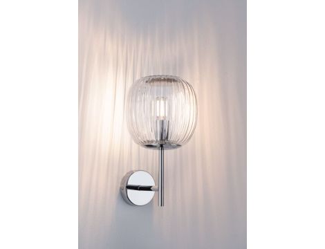 Kinkiet ścienny łazienkowy RUYA E14 max.20W IP44 230V chrom / szkło