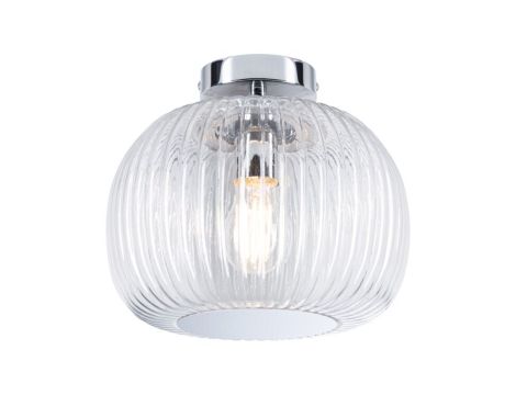 Lampa sufitowa łazienkowa RUYA E27 max.60W IP44 230V chrom / szkło - 2