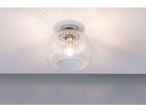 Lampa sufitowa łazienkowa RUYA E27 max.60W IP44 230V chrom / szkło - 5