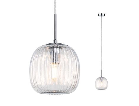 Lampa wisząca łazienkowa RUYA E14 max.20W IP44 230V chrom / szkło