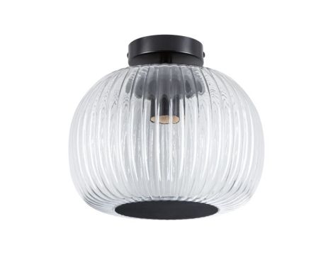Lampa sufitowa łazienkowa RUYA E27 max.60W IP44 230V czarny matowy / szkło - 6