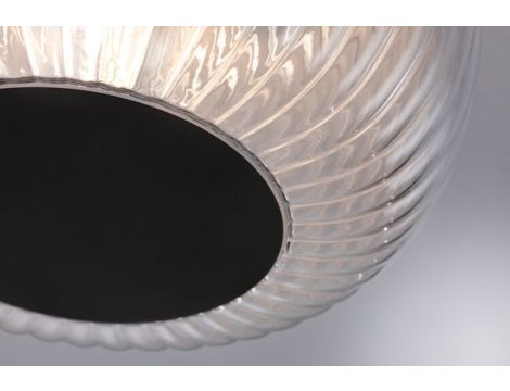 Lampa sufitowa łazienkowa RUYA E27 max.60W IP44 230V czarny matowy / szkło - 5