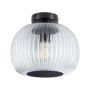 Lampa sufitowa łazienkowa RUYA E27 max.60W IP44 230V czarny matowy / szkło - 4