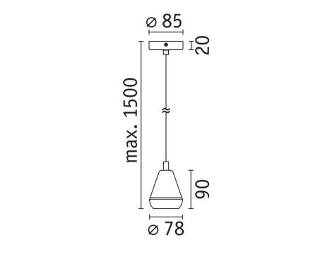Oprawa wisząca LUIA GU10 max.10W IP44 230V biały / metal - 10