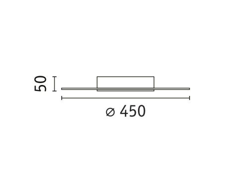 Plafoniera sufitowa TULGA LED 3-STEP DIM 32,5W 450mm 2000lm 2700K 230V antracyt / metal/ filc - 10
