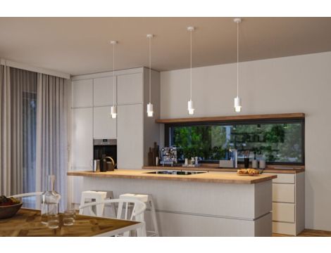 Oprawa wisząca łazienkowa  KAME LED 3-STEP DIM 9W 3000K 700lm IP44 230V biały / metal - 7