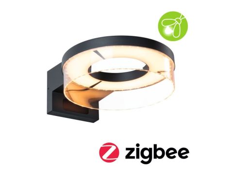 Oprawa elewacyjna CAPERA LED SH Zigbee12,5W 800lm 2200K-3000K czujnik ruchu i zmierzchu IP44 230V antracyt / aluminium