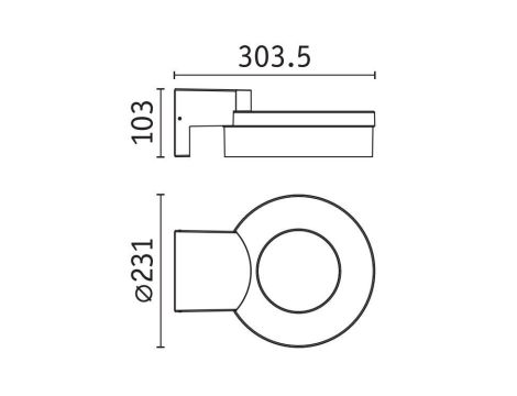 Oprawa elewacyjna CAPERA LED SH Zigbee12,5W 800lm 2200K-3000K czujnik ruchu i zmierzchu IP44 230V biały / aluminium - 10