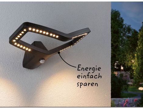 Oprawa elewacyjna ALARA LED 10W 450lm 3000K czujnik ruchu i zmierzchu IP44 230V antracyt / aluminium - 2