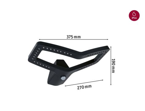 Oprawa elewacyjna ALARA LED 10W 450lm 3000K czujnik ruchu i zmierzchu IP44 230V antracyt / aluminium - 6