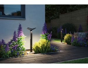 Oprawa ogrodowa ALARA LED 10W 450lm 3000K 665mm czujnik ruchu i zmierzchu IP44 230V antracyt / aluminium