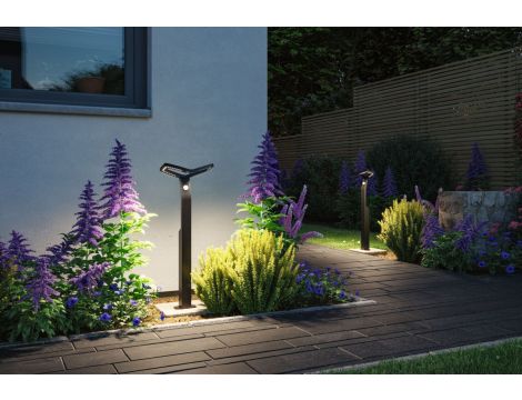 Oprawa ogrodowa ALARA LED 10W 450lm 3000K 665mm czujnik ruchu i zmierzchu IP44 230V antracyt / aluminium