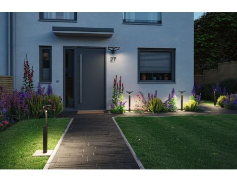 Oprawa ogrodowa ALARA LED 10W 450lm 3000K 665mm czujnik ruchu i zmierzchu IP44 230V antracyt / aluminium - 2