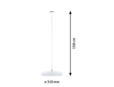 Oprawa wisząca na szynoprzewód URail HILDOR LED 3 STEP DIM 15W 850lm 3000K 230V biały RAL 9003 / metal - 7