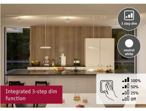 Oprawa wisząca na szynoprzewód URail HILDOR LED DIM 15W 850lm 4000K 230V biały RAL 9003 / metal - 8