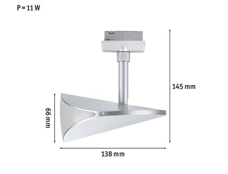 Reflektor na szynoprzewód URail ALEJANDRO LED 3-STEP DIM 10W 800lm 3000K 230V chrom matowy / tworzywo sztuczne - 9