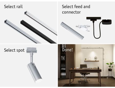 Przewód zasilający do szynoprzeowdu Urail 2m z wyłącznikiem  max.1000W chrom matowy - 8