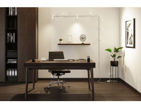 Przewód zasilający do szynoprzeowdu Urail 2m z wyłącznikiem  max.1000W biały - 6