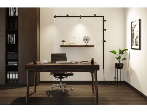 Przewód zasilający do szynoprzeowdu Urail 2m z wyłącznikiem  max.1000W czarny matowy - 8