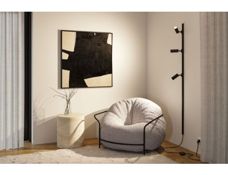 Przewód zasilający do szynoprzeowdu Urail 2m z wyłącznikiem  max.1000W czarny matowy - 9