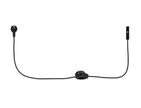 Przewód zasilający do szynoprzeowdu Urail 2m z wyłącznikiem  max.1000W czarny matowy - 5