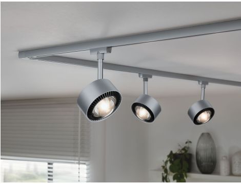 Reflektor na szynoprzewód URail ALDAN 8W 500lm 2700K-6500K 230V chrom matowy / metal - 2