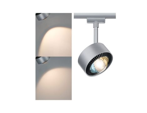 Reflektor na szynoprzewód URail ALDAN 8W 500lm 2700K-6500K 230V chrom matowy / metal