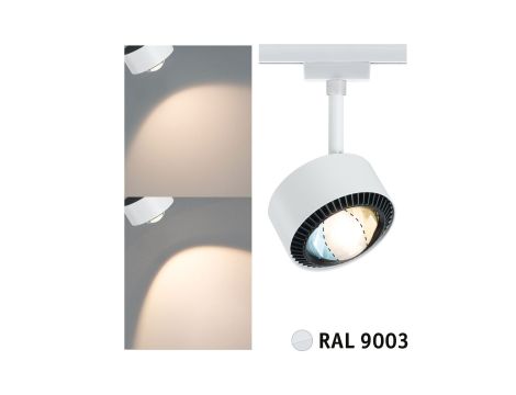 Reflektor na szynoprzewód URail ALDAN 8W 500lm 2700K-6500K 230V biały / metal