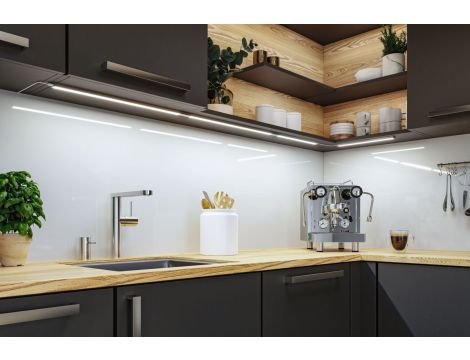 Zestaw uzupełniający opraw podszafkowych LED LINE DIM PIR 2x4W 2x350lm 350mm 30000K 24V chrom matowy / aluminium