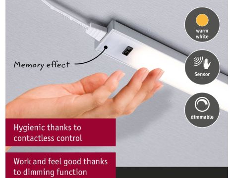 Zestaw uzupełniający opraw podszafkowych LED LINE DIM PIR 2x4W 2x350lm 350mm 30000K 24V chrom matowy / aluminium - 9