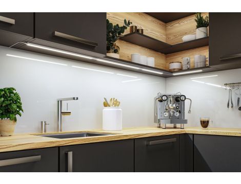 Zestaw opraw podszafkowych SET LINE DIM PIR 2x6W 2x500lm 550mm 3000K 230V/24V biały matowy / aluminium - 9