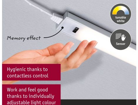 Zestaw opraw podszafkowych SET LINE DIM PIR 2x6W 2x500lm 550mm 2700K-6500K 230V/24V biały matowy / aluminium - 6