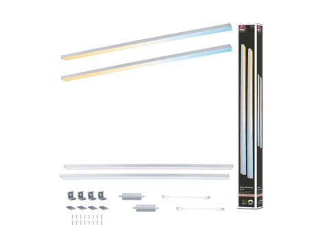 Zestaw opraw podszafkowych LED LINE DIM PIR 2x6W 2x500lm 550mm 2700K-6500K 230V/24V chrom matowy / aluminium - 3