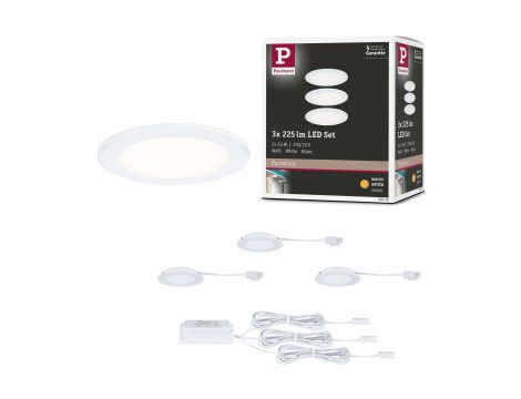 Zestaw opraw meblowych do wbudowania EBL SET 3x2,5W 3x180lm 3000K 12V biały / tworzywo sztuczne - 9