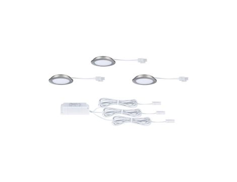 Zestaw opraw meblowych do wbudowania EBL SET 3x2,5W 3x180lm 3000K 12V  żelazo szczotkowane / tworzywo sztuczne - 3