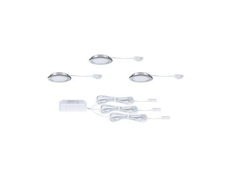 Zestaw opraw meblowych do wbudowania EBL SET 3x2,5W 3x180lm 3000K 12V chrom / tworzywo sztuczne - 3