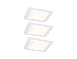 Oprawa do wbudowania EBL COLE SET COIN 3-STEP DIM zestaw 3x6W 3x470lm 2700K IP44 230V biały / aluminium