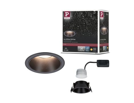 Oprawa do wbudowania EBL COLE SET COIN 3-STEP DIM 6W 470lm 2700K IP44 230V czarny matowy / aluminium - 11